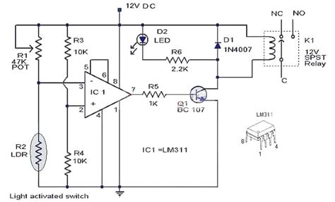 LM311 Voltage Comparator: 4 Simple Circuit Diagram