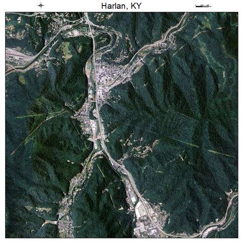 Aerial Photography Map of Harlan, KY Kentucky