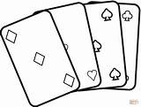 Card Game coloring pages sketch template