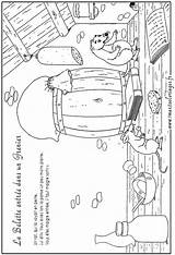 Coloriages Des Fables De Lafontaine  La Belette Entree Dans Le grenier sketch template