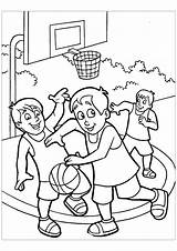 Printable Basketball Coloring Pages sketch template