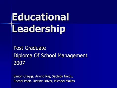 PPT - Educational Leadership PowerPoint Presentation - ID:145387