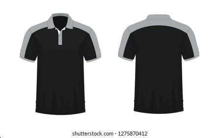 Tshirt Polo Grey Black Template Design Stock Vector (Royalty Free) 1275870412 | Shutterstock