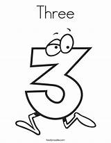Number 3 Coloring Page Printable sketch template