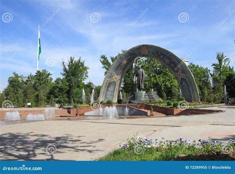 The Monument To Rudaki in Rudaki Park, Dushanbe City, Tajikistan Stock Image - Image of jafar ...