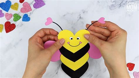 Free Printable Heart Bee Craft for Kids – Simple Mom Project