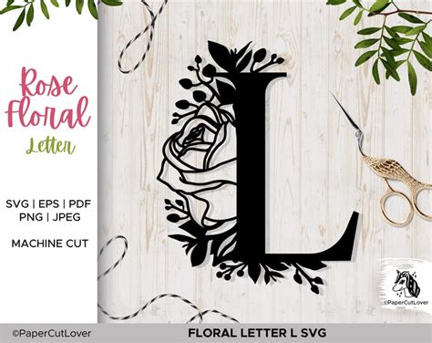 Floral Letter B Family Monogram Svg Rose Floral Letter Svg - Etsy