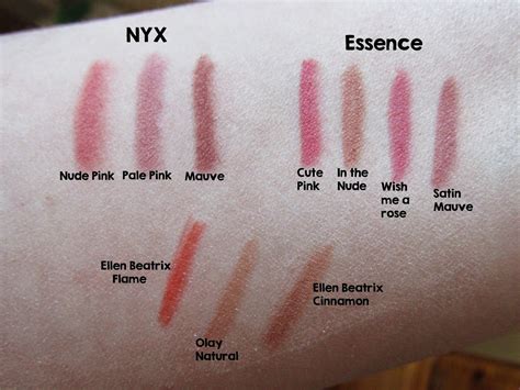 Pin by nicole on Random Swatches I guess | Lip liner dupes, Nyx lip liner, Essence cosmetics