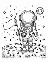 Free Astronaut Coloring Pages For Kids sketch template