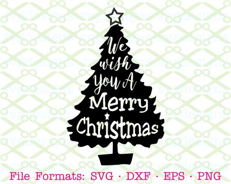 CHRISTMAS TREE SVG FILE Cricut & Silhouette Files SVG DXF EPS PNG | MONOGRAMSVG.COM by SVG Designs