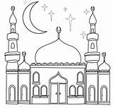 Mosque Coloring Pages sketch template