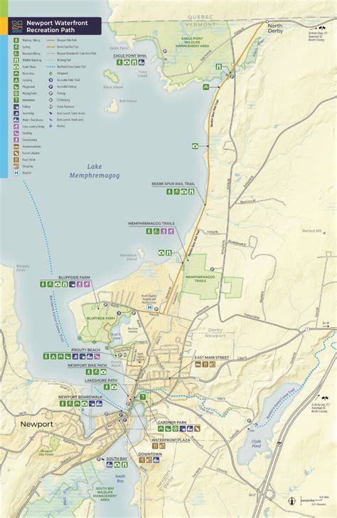 Waterfront Recreation Path Map | Discover Newport Vermont