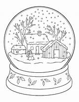 Premium Vector  Christmas snowball Coloring Page sketch template