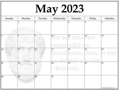 24+ May 2023 quote calendars