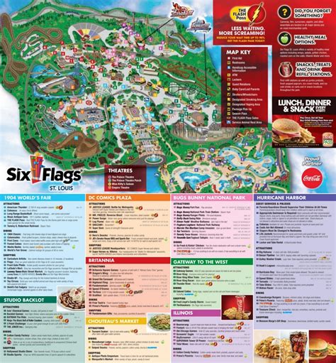 Six Flags St. Louis Park map - Ontheworldmap.com