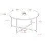 Foster White Faux Marble Coffee Table with Gold Base - Furniture123