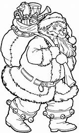 Christmas Coloring Pages Printable Santa With Big  sketch template