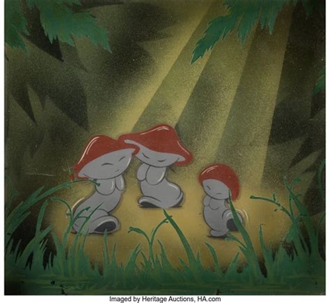 Fantasia Mushroom Dancers Multiplane 3-D Courvoisier Setup Walt Disney, 1940 by Walt Disney ...