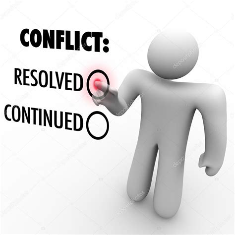 Choose to Resolve or Continue Conflicts - Conflict Resolution — Stock ...