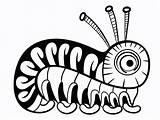 Exquisite Millipede To Color  Coloring Page sketch template