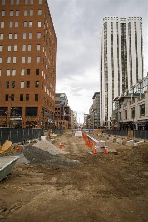 Construction Continues on the 16th Street Mall in Denver, Colorado ...