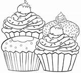 Cupcake coloring Pages  ColoringLib sketch template