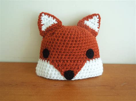 Baby Fox Hat crochet for 0 6 months and toddler fox bonnet