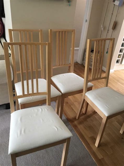 4 Ikea Borje dining room chairs | in Addlestone, Surrey | Gumtree