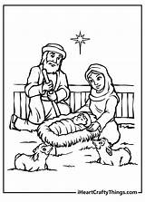 Baby Jesus In The Stable Coloring Pages sketch template