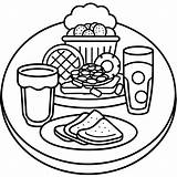 Breakfast Coloring Pages Free Printable coloring 50275092 Vector  sketch template
