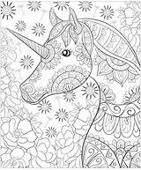 Cute unicorn And Flowers  Unicorn Coloring Pages For Adults sketch template