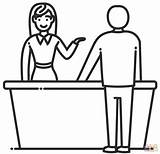Cashier Coloring Pages  Nation sketch template