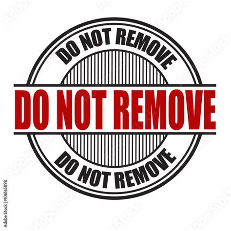 Do not remove stamp Stock Vector | Adobe Stock