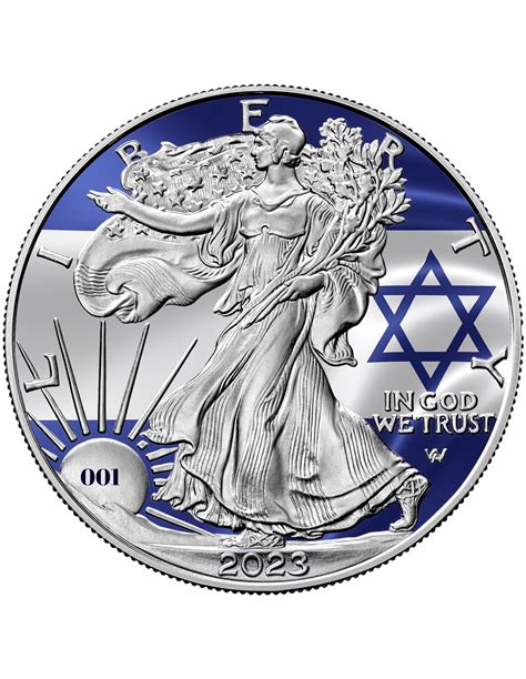 STAND WITH ISRAEL Edition 1 Oz Silbermünze 1$ USA 2023