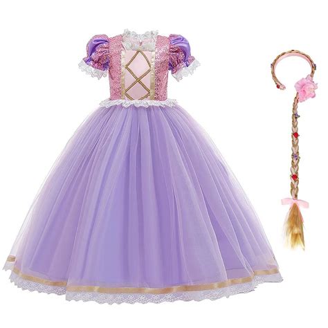 FYMNSI Rapunzel Princess Sofia Costume Kids Girls Deluxe Party Fancy Dress Up Carnival Cosplay ...