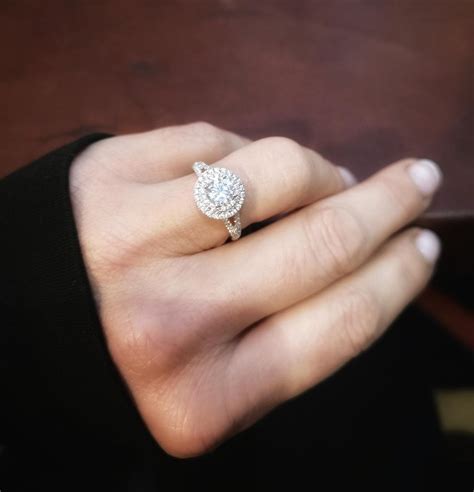 Round Double Halo Diamond Engagement Ring – Doyle Design Dublin