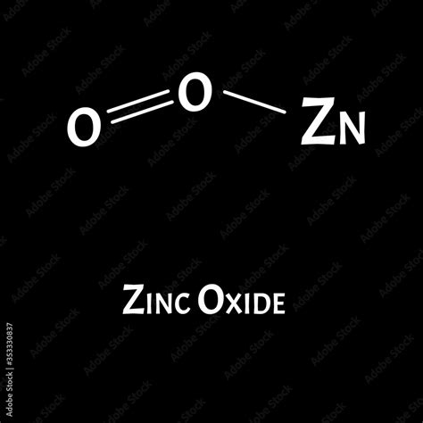 Zinc oxide is a molecular chemical formula. Zinc infographics. Vector ...