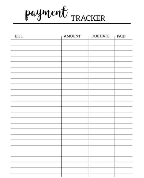 Monthly Bill Payment Tracker Printable Bill Pay Checklist | Etsy | Bill ...