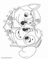 Paw Patrol coloring Pages chase and Skye sketch template
