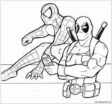 Sweet Looking Deadpool Coloring Page  Free Printable Pages sketch template