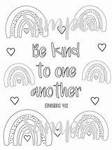 Be Kind To One Another Coloring Page Printable  Etsy sketch template