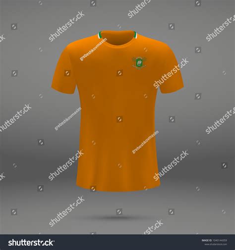 Football Kit Ivory Coast 2018 Shirt Stock Vector (Royalty Free) 1040144359 | Shutterstock