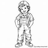 Overalls Coloring Pages  Free & Printable sketch template
