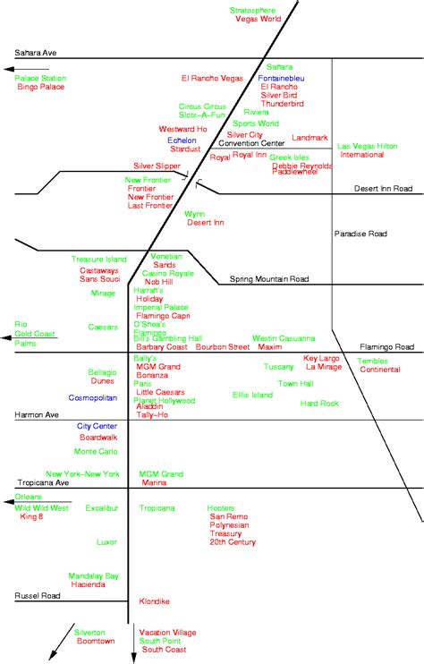 Historical Las Vegas Strip Casino Map | Las vegas strip casinos, Las vegas, Casino