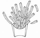 McDonalds French Fries Coloring Pages sketch template