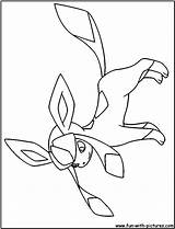 Pokemon Coloring Pages Glaceon sketch template