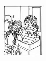 Hygiene coloring pages sketch template