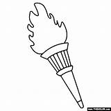 Olympic Torch Coloring Pages sketch template