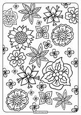 Printable Coloring Pages Flower sketch template