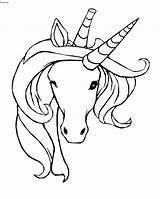 Unicorn Head Coloring Page  Free Printable sketch template